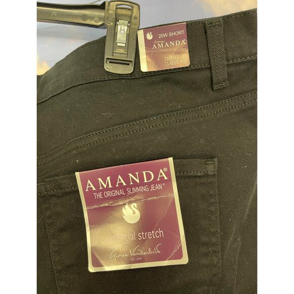 NWT Gloria Vanderbilt Women Amanda Classic Rise Tapered Leg Black Jean 20 - Picture 5 of 13